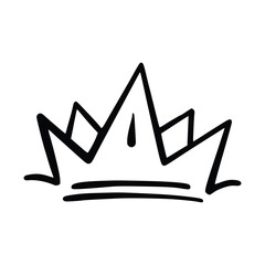 Crown icon vector. A thin line sign. Outline Crown Sign. Isolated Contour Symbol Illustration. Crown icon vector isolated on white background for your web and mobile app design, Crown logo concept