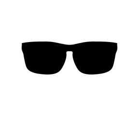 Sunglasses icon. Dark Glasses Icon. Black sunglass, mens glasses silhouette illustration on transparent background.	
