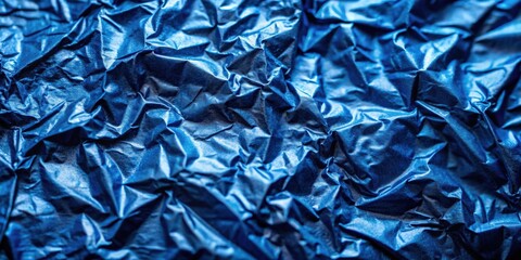 Poster - Abstract dark blue foil texture with a beautiful shimmer effect, blue, foil, texture, abstract, dark, metallic, shiny