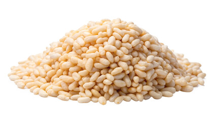 Puffed rice isolated on transparent background