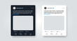 © artempo - X post template. Twitter style feed mock-up. Social media ad publication mock-up. Blog frame Repost like, quote, comment, save, retweet icon. Vector illustration
