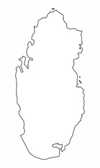 Sticker - Qatar outline map