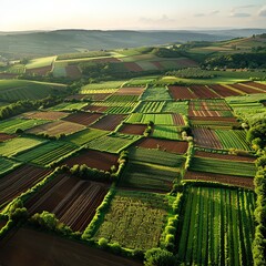 agricultural landscapes with soil conservation techniques preserving variety, landscape variety soil