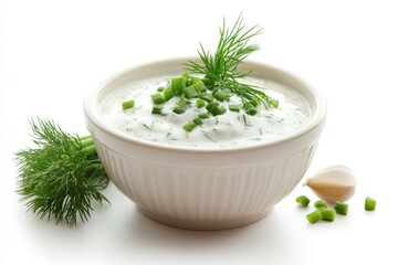 Creamy White Dip with Dill and Green Onions