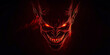 © GaMe - A red demon face glowing in the dark, laughing maniacally
