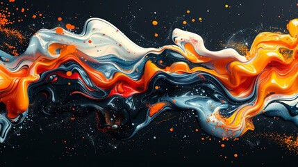 Poster - Dynamic abstract art with a blend of colors and textures