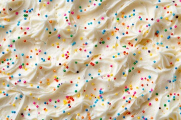 Wall Mural - Modern cake frosting background with sprinkles