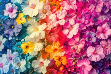 Wall Mural - Colorful Flowers on Table