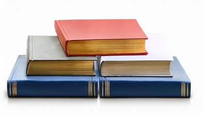 Wall Mural - stack of books isolated on white