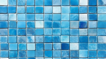 Wall Mural - Blue seamless pool tile background texture