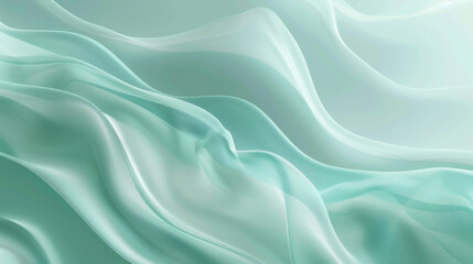 Wall Mural - Light Abstract Teal Background with Flowing Movement, Generative AI Illustration