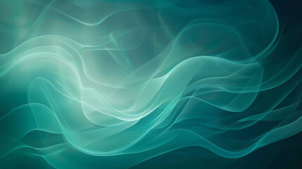 Wall Mural - Abstract Teal Background with Flowing Movement, Generative AI Illustration