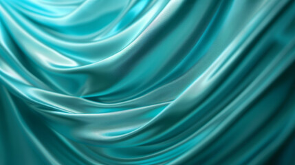 Wall Mural - Abstract Teal Background with Flowing Movement, Generative AI Illustration