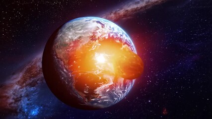 Wall Mural - explosive cosmic event with planets in a vibrant galaxy generative ai