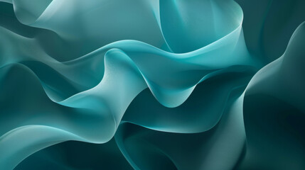 Wall Mural - Abstract Teal Background with Flowing Movement, Generative AI Illustration