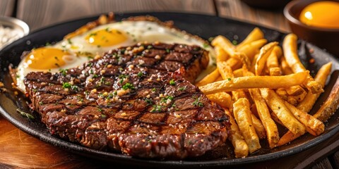 Sticker - Steak and Eggs with French Fries