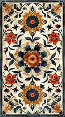 seamless arabic pattern with a blend of traditional motifs and contemporary design elements, ideal f