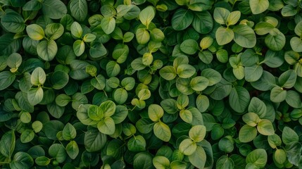 Canvas Print - Aerial View of Symmetrical Green Plants with Pastel Tone and Geometric Pattern in Bright Lighting