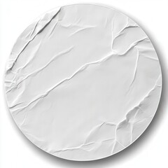 Wall Mural - White Creased Circle Sticker