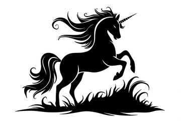 Elegant Unicorn Icon – Ideal for Children’s Books, Posters, and Web Graphics
