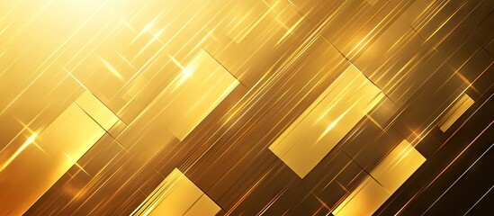 Leinwandbilder - Abstract geometric background with a stylish design Diagonals in growth and a gradient effect Modern gold hues Copy space