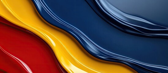 Leinwandbilder - Abstract modern background in blue red yellow with copyspace