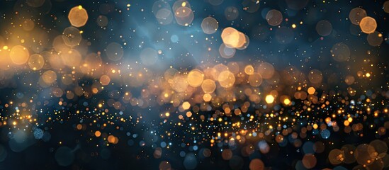 Poster - Elegant abstract background featuring bokeh lights and stars texture. with copy space image. Place for adding text or design