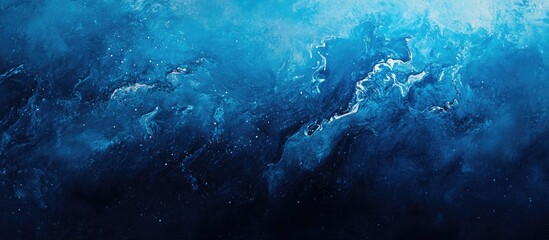Leinwandbilder - blue oil paint design backdrop. with copy space image. Place for adding text or design