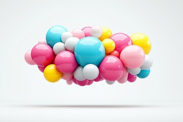 Wall Mural - a bunch of colorful balloons in the air. the balloons are in different colors and sizes, creating a 