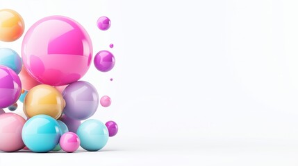 Wall Mural - a colorful array of balls in various sizes and colors. the image is a vibrant and playful display of