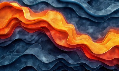 Poster - Vibrant abstract pattern with flowing lines and dynamic textures