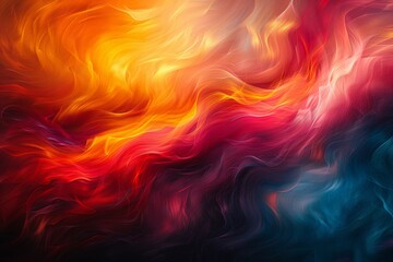 Poster - Vividly colored abstract texture with dynamic movement