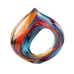 Abstract glass shape, 3d render