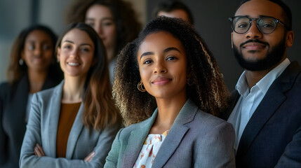 Embracing Economic Equality Diverse Team Collaborating in a Modern Office Setting