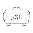 © sevector - sulfuric acid for obtain uranium line icon vector. sulfuric acid for obtain uranium sign. isolated contour symbol black illustration