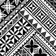 © Rudvi - Polynesian tattoo tribal pattern background design. Samoan pattern decoration wallpaper.