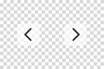 Wall Mural - transparent arrow navigation buttons for user interface. carousel slider symbols. vector icons in fl