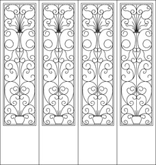 Wall Mural - Vector sketch illustration silhouette of door design geometric abstract modern classic vintage ethnic