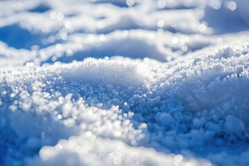 Winter White. Beautiful Snowy Christmas Background with Frost in Blue Nature