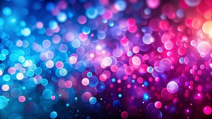 Wall Mural - A captivating abstract background showcasing a blend of blue, purple and pink bokeh lights, symbolizing joy, celebration, energy, vibrancy and hope.