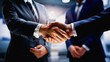 © DESIGN MOSAI - Businessman handshake for teamwork of business merger and acquisition,successful negotiate,hand shake,two businessman
