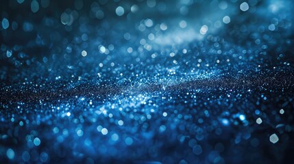 Wall Mural - Night sky filled with close-up blue stars