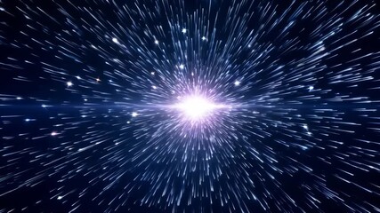 Wall Mural - animation of abstract cosmic background. hyper jump into another galaxy. speed of light, neon glowin