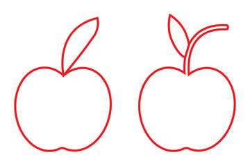 Wall Mural - Apple icon set. Apple vector icon. apple symbols for your web design.