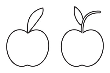 Wall Mural - Apple icon set. Apple vector icon. apple symbols for your web design.