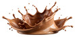 © Maestro - Creamy chocolate wave in mid-air splash, transparent background