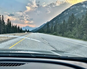 scenic drive through the Rockies