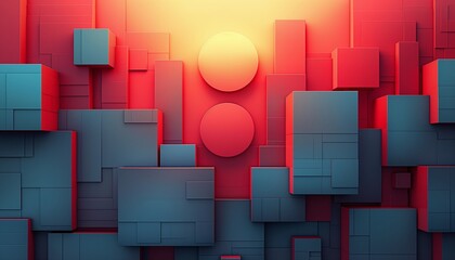 Wall Mural - abstract background with cubes