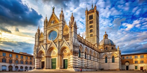 Siena Cathedral in Italy, a stunning example of Italian Gothic architecture, Siena, Italy, cathedral, Duomo, church