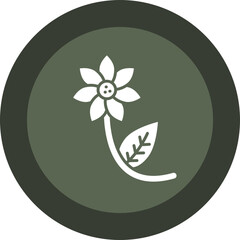 Poster - Flower Glyph Circle Icon